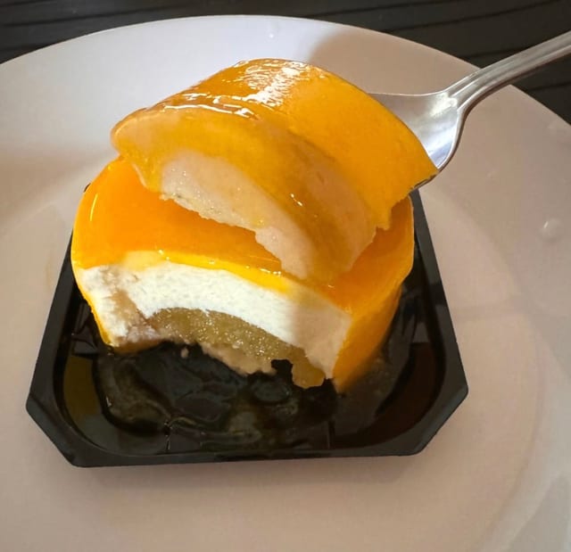 Passion Fruit & Mango Mousse.