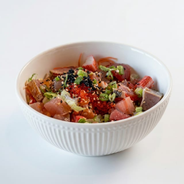 Assorted Sashimi Salad.