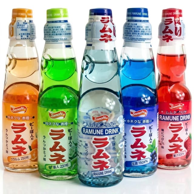 Carbonated Ramune Drinks.
