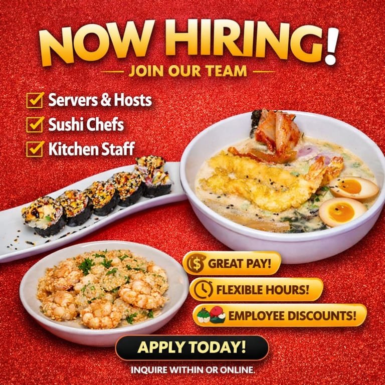 Now Hiring. Apply Today.