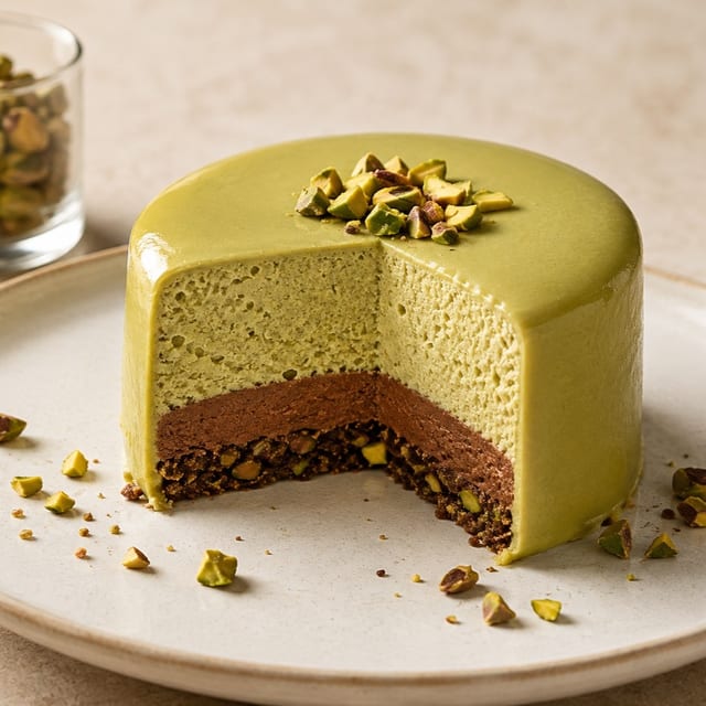 Pistachio Chocolate Mousse.