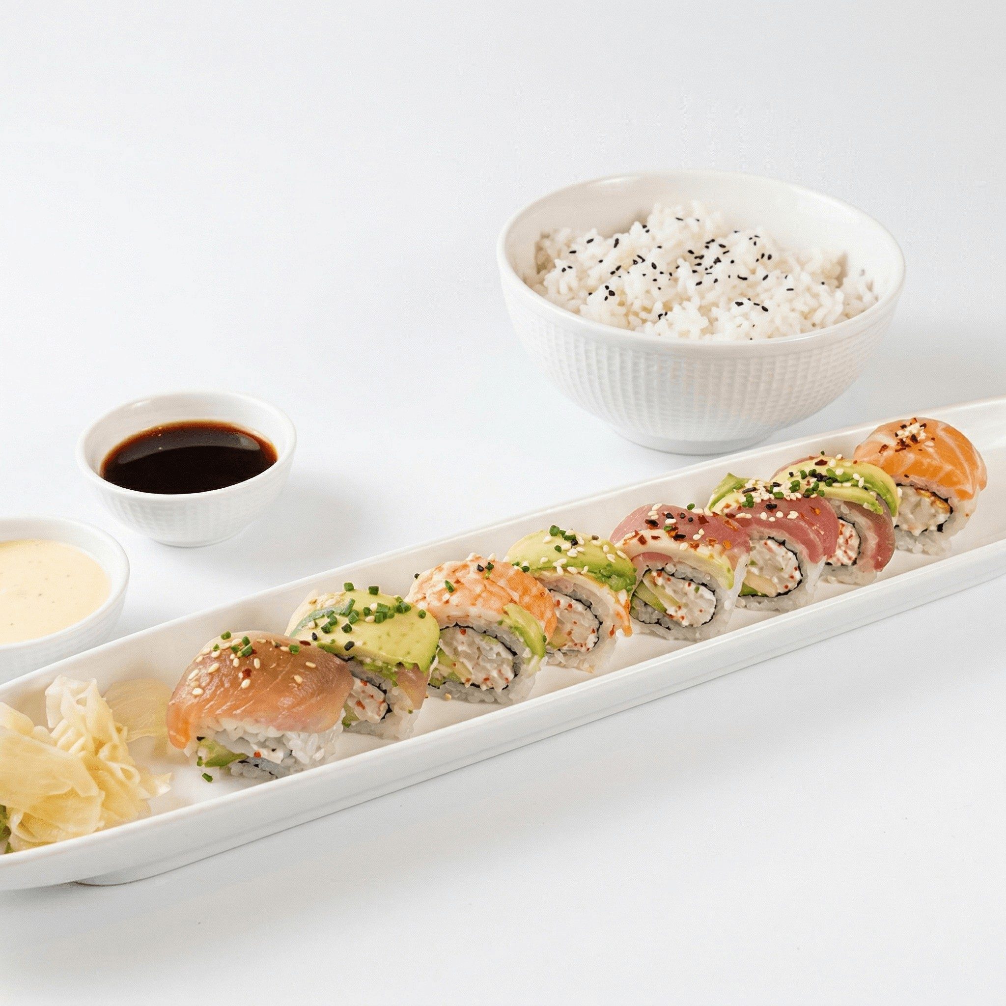 Rainbow Roll Lunch.