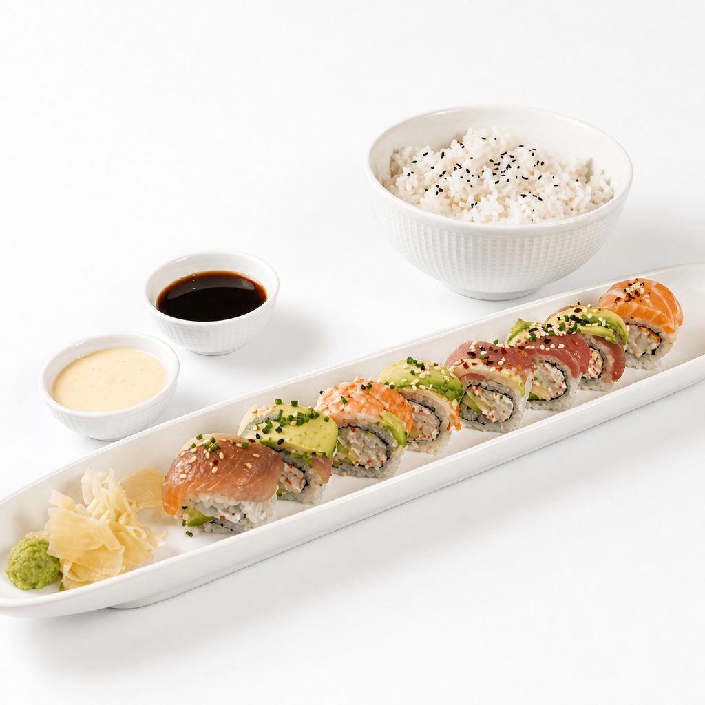 Rainbow Roll Lunch.