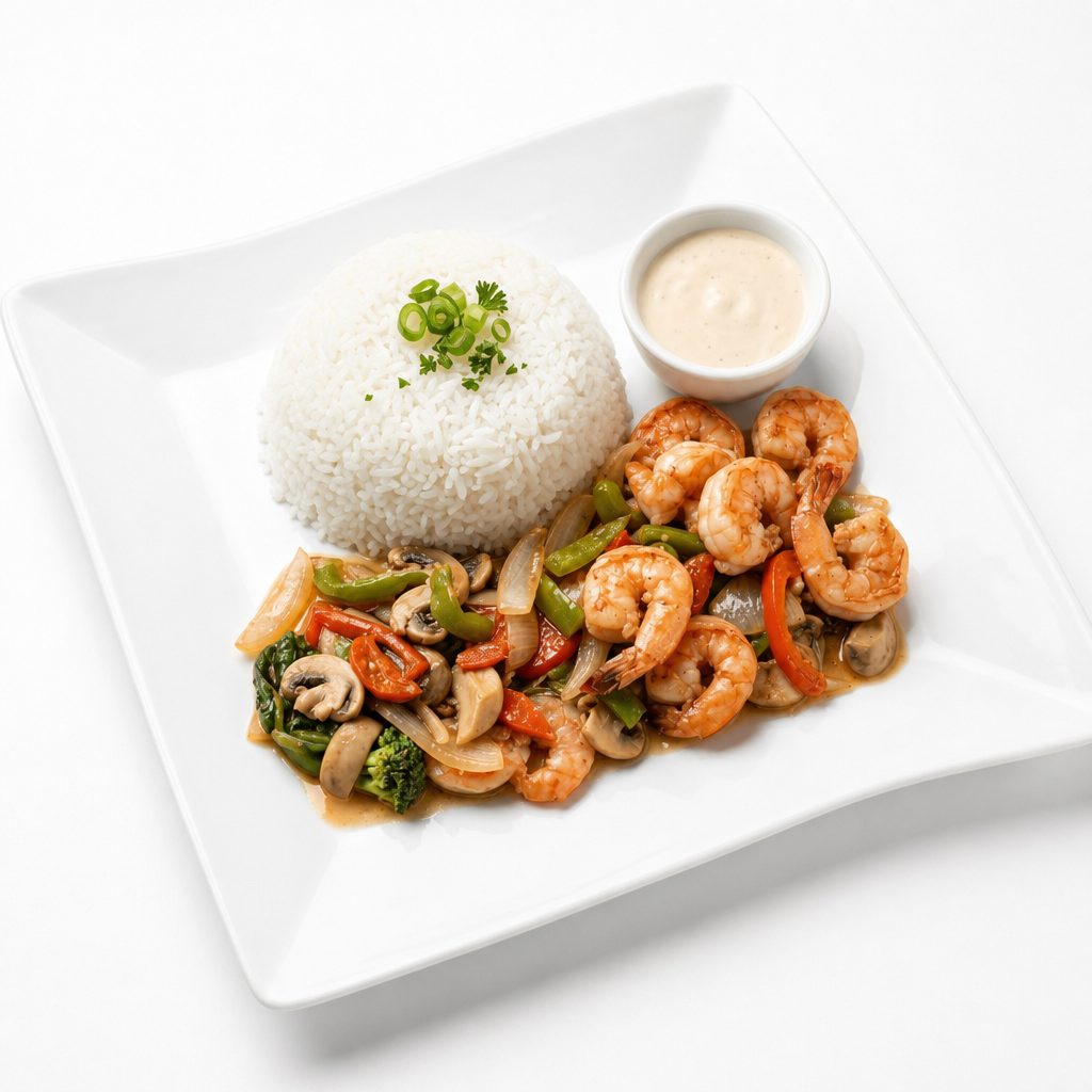 Hibachi Shrimp Plate.
