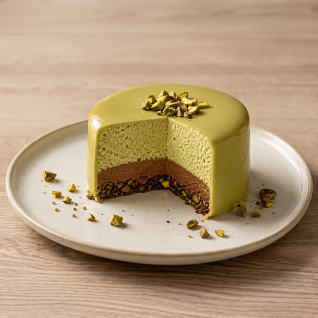 Pistachio Chocolate Mousse.