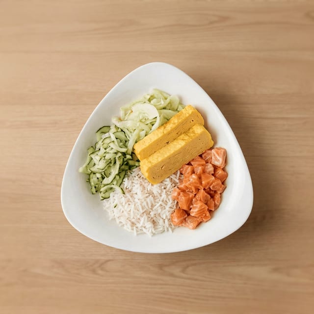 Crab Stick Poke Bowl Lunch.