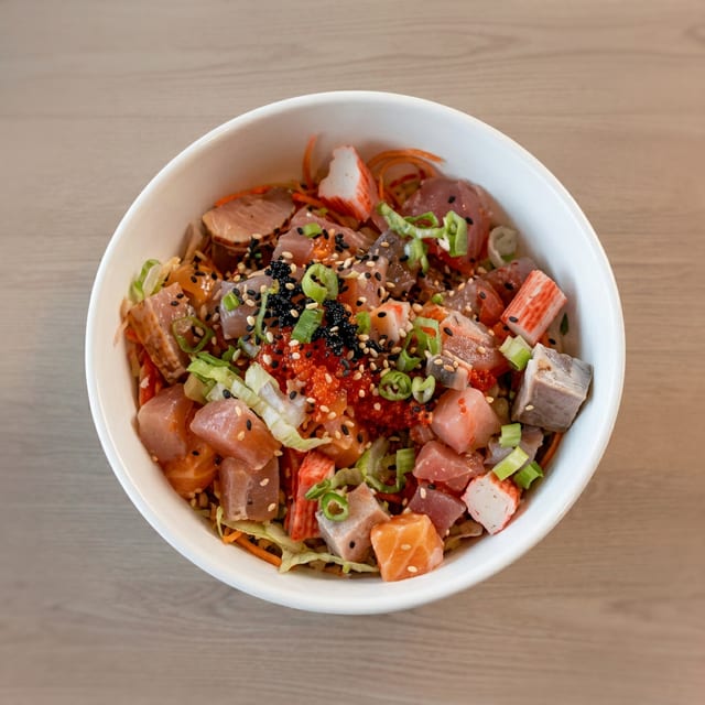 Assorted Sashimi Salad.