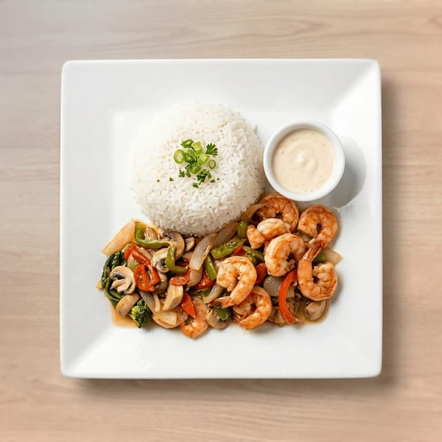 Hibachi Shrimp Plate.