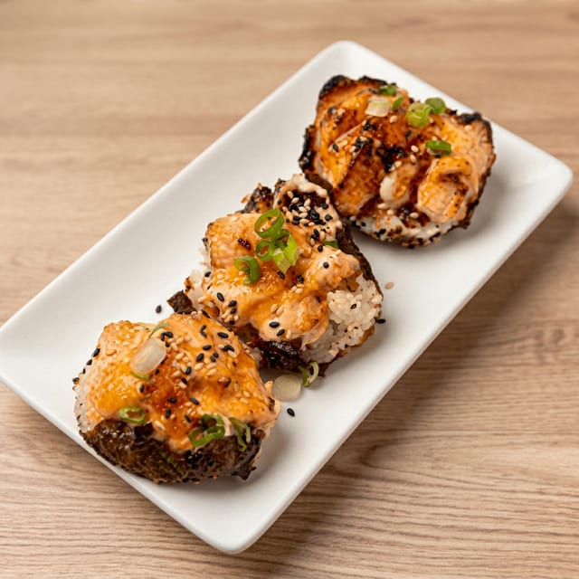 Baked Salmon Sushi Cup.