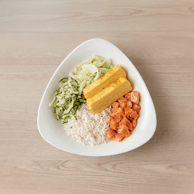 Salmon Poke Bowl Lunch.
